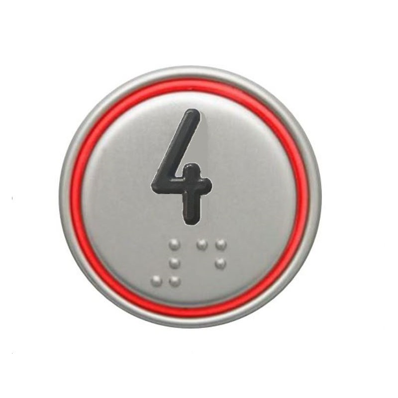 “4” RED CONNECTOR 24V MACRO PUSHBUTTON