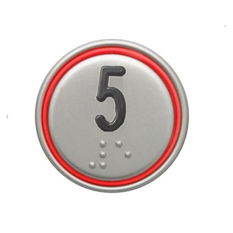 “5” RED CONNECTOR 24V MACRO PUSHBUTTON