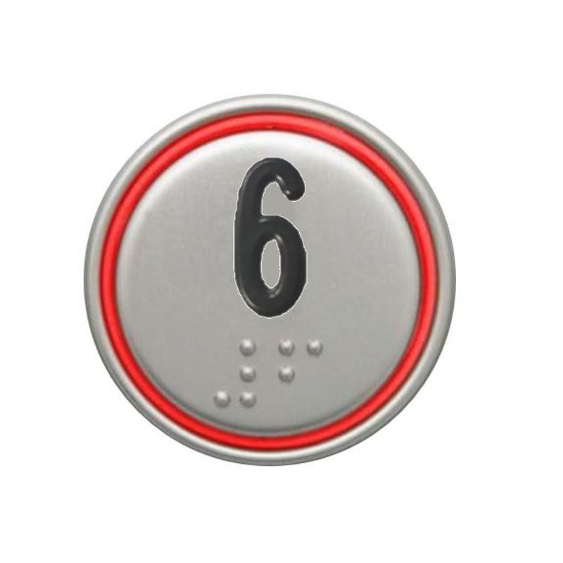 “6” RED CONNECTOR 24V MACRO PUSHBUTTON