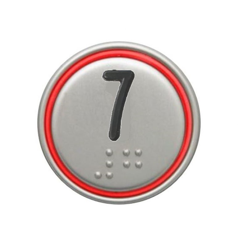 “7” RED CONNECTOR 24V MACRO PUSHBUTTON