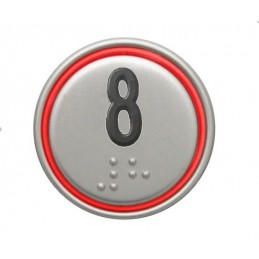 “8” RED CONNECTOR 24V MACRO PUSHBUTTON