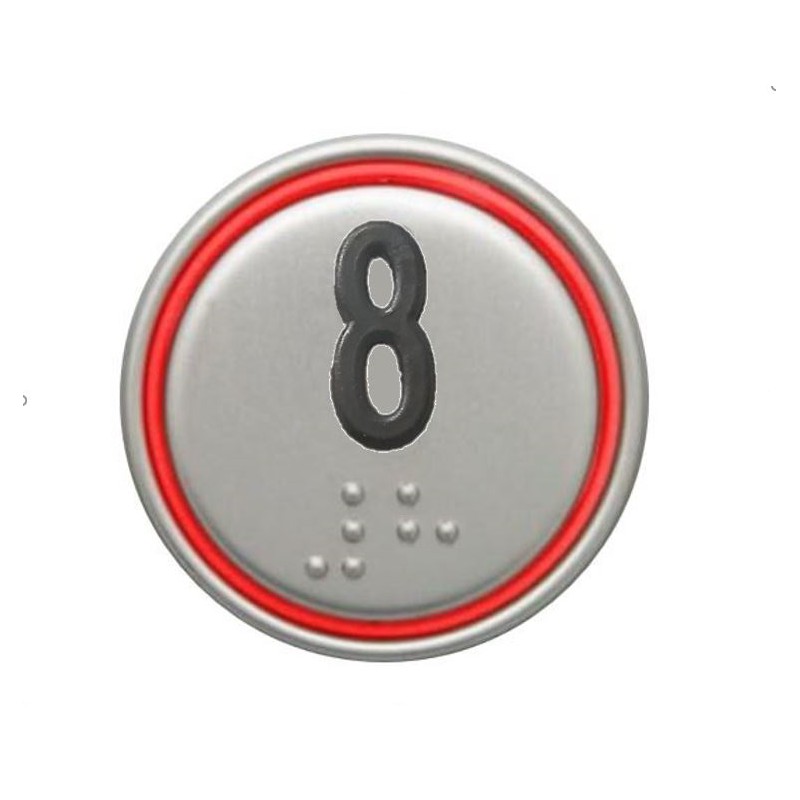 “8” RED CONNECTOR 24V MACRO PUSHBUTTON