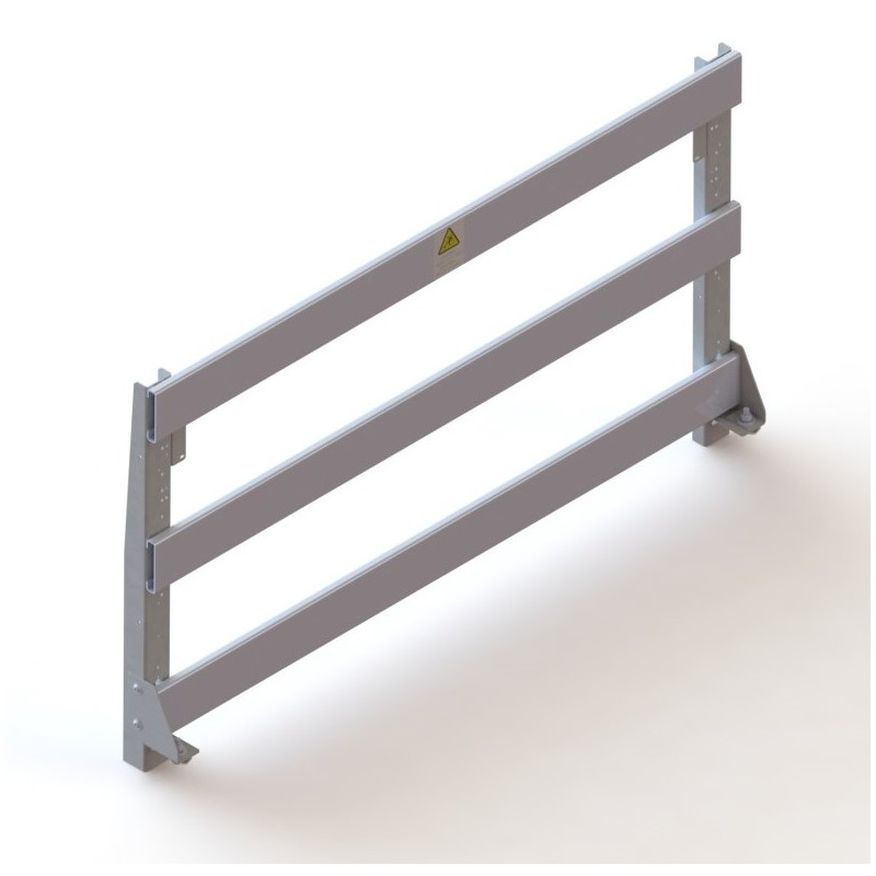 BALUST.TOIT CABINE EXT. AVEC PLINTHE EN81-20 H=700 L=1400 BALUST.TOIT CABINE EXT. AVEC PLINTHE EN81-20 H=700 L=1400